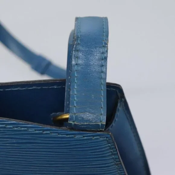 Authentic LOUIS VUITTON Epi Cluny Shoulder Bag Blue M52255 LV